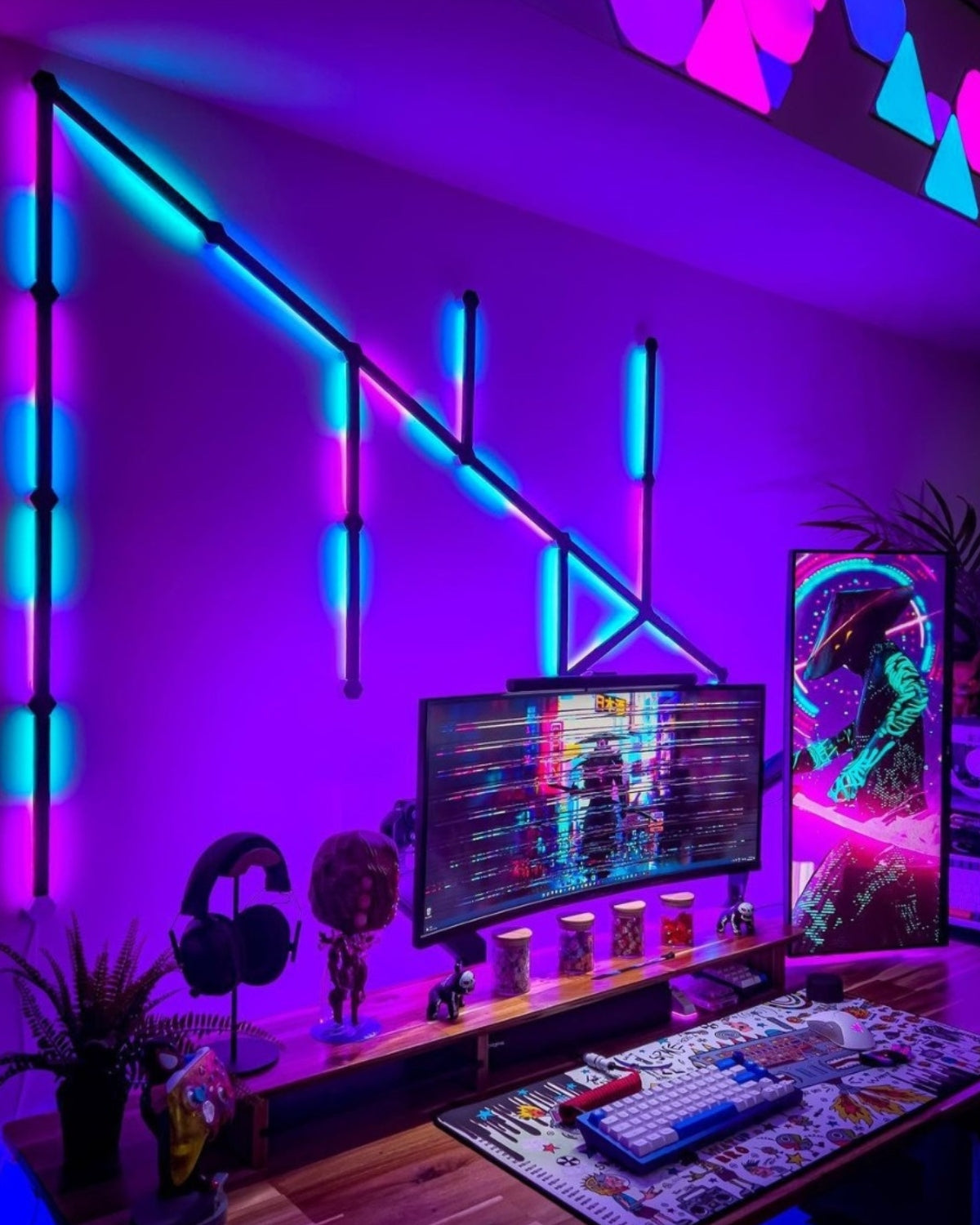 Kit extindere 3 panouri RGBW Nanoleaf Lines Starter Kit, Wi-Fi