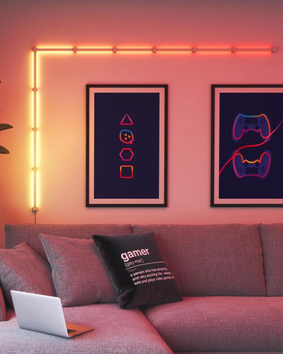 Kit extindere 3 panouri RGBW Nanoleaf Lines Starter Kit, Wi-Fi