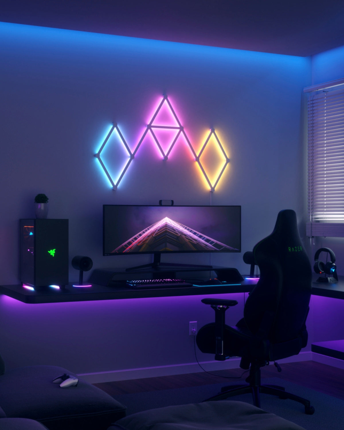 Kit extindere 3 panouri RGBW Nanoleaf Lines Starter Kit, Wi-Fi
