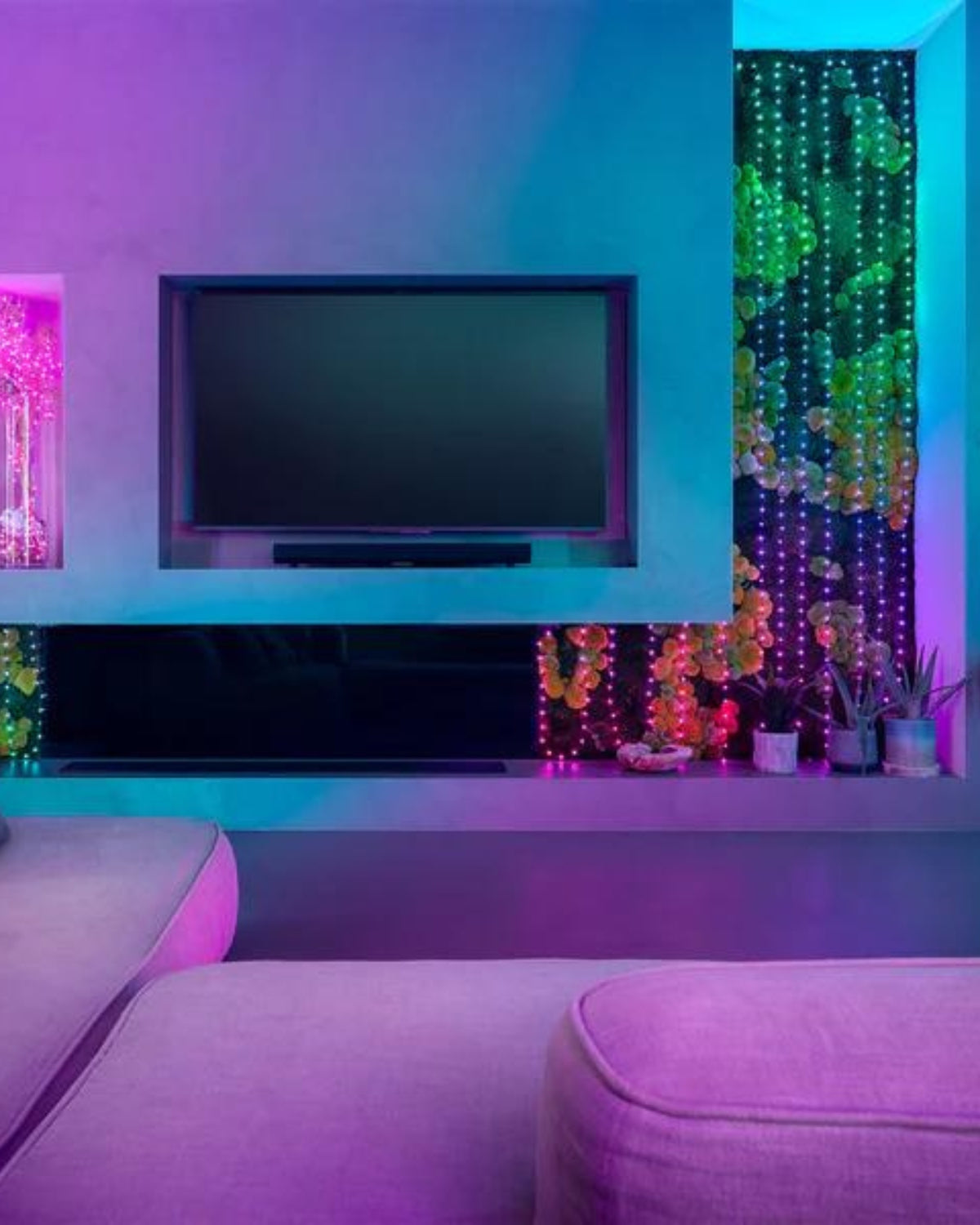 Instalație Smart 100 LED RGB Twinkly Candies Hearts, Bluetooth, Wi-Fi, USB-C, 6 m, IP20