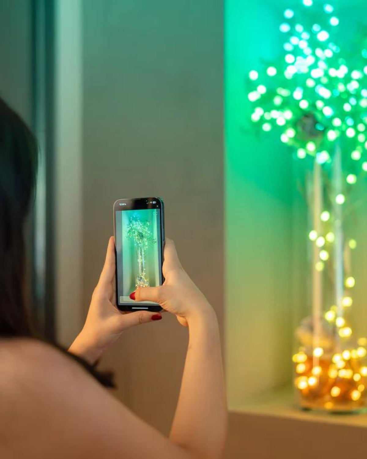 Instalație Smart 100 LED RGB Twinkly Candies Hearts, Bluetooth, Wi-Fi, USB-C, 6 m, IP20