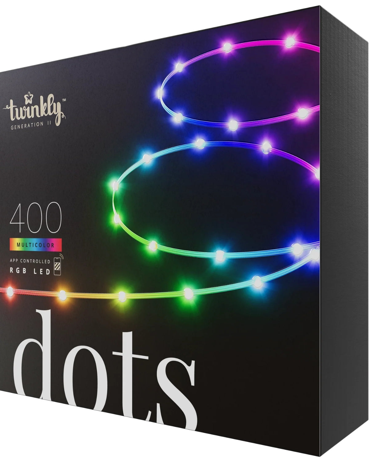 Bandă LED Smart RGB Twinkly Dots, 400 LEDuri, Bluetooth, Wi-Fi, 20 metri, IP44