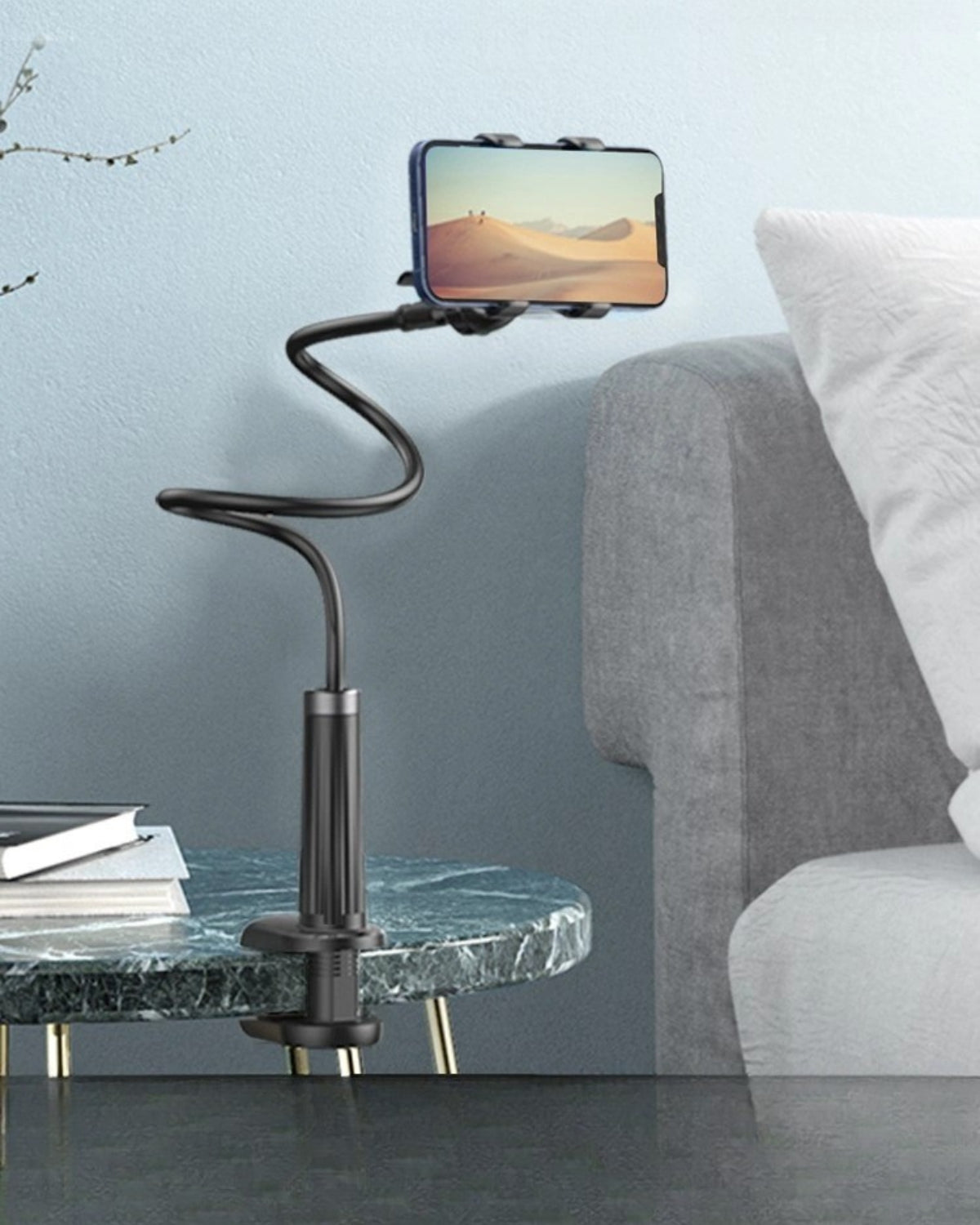 Suport de Telefon Ugreen 90cm, Braț Flexibil, Fixare cu Clips, Rotație 360°