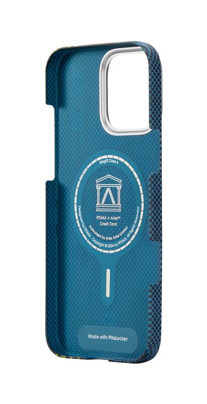 Husă Pitaka × Aries Tactile Woven, Credit card — iPhone 16 Pro