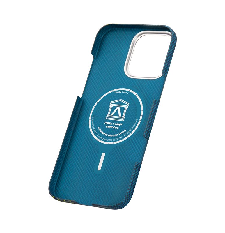 Husă Pitaka × Aries Tactile Woven, Credit card — iPhone 16 Pro