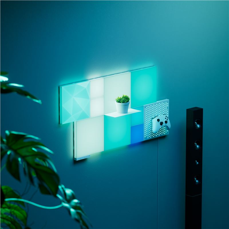Pachet extensie 2 rafturi luminoase Nanoleaf Blocks Shelf