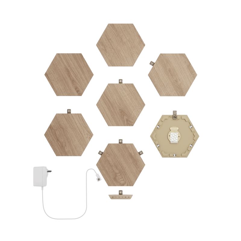 Kit 7 panouri luminoase Nanoleaf Elements Hexagons Starter Kit, Wi-Fi