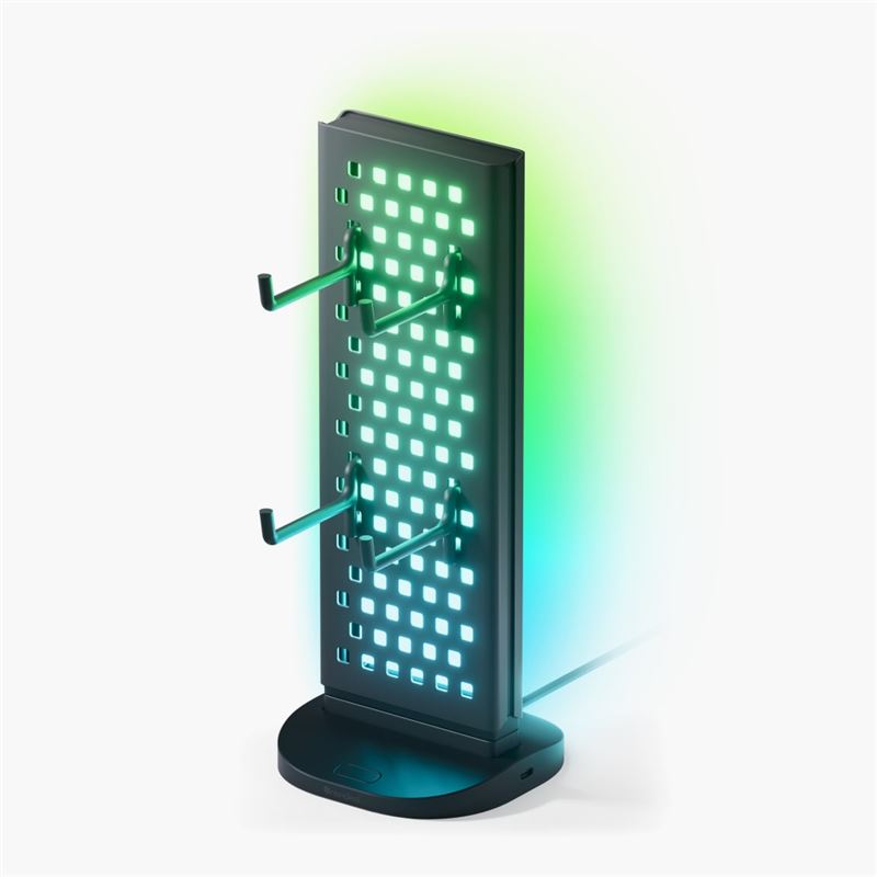 Panou luminos de birou Nanoleaf Pegboard Desk Dock cu hub USB