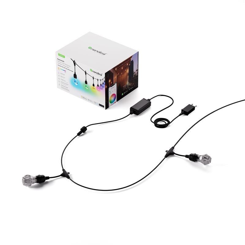Instalație exterior Nanoleaf Outdoor String Lights Starter Kit, 15 m, Matter