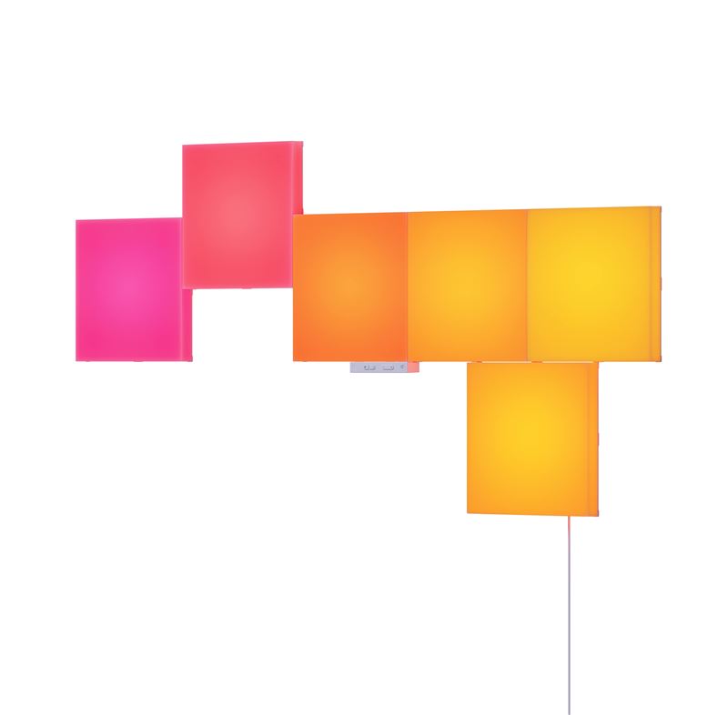 Kit 6 panouri luminoase Nanoleaf Blocks Big Squares Starter Kit, Wi-Fi