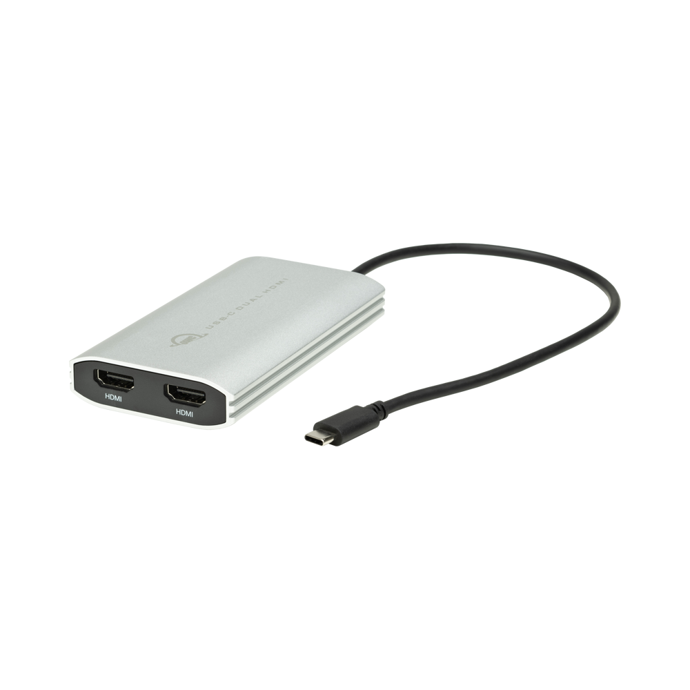 OWC Adapter USB-C to Dual HDMI 4K Display Adapt w. DisplayLink f. M1 Mac, Mac/PC w.USB-C/Thunderbolt