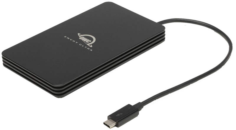 OWC Envoy Ultra Thunderbolt 5 with data rates over 6000MB/s on TB5, 4.0TB