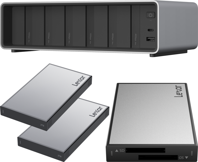 Lexar Professional Workflow Pro with Thunderbolt4 uplink I with Dual SD reader and 2x2TB SSD