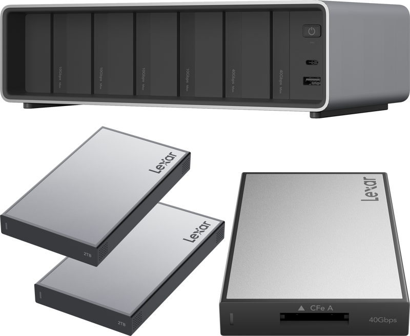 Lexar Professional Workflow Pro with CFexpress Type A reader and 2x2TB SSD