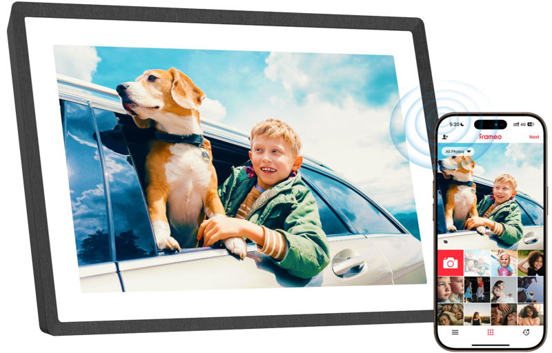Lexar I Pexar Terra Digital Picture Frame I 10.1-inch expandable with 32GB SD card or USB (Grey)