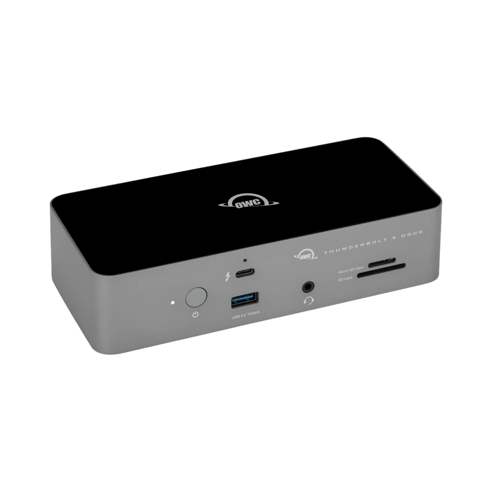 OWC 11-Port Thunderbolt 5 Dock, 2.5GB Net (4xTB5/3x USB A/1xEth/1xAudio/2xSD reader)