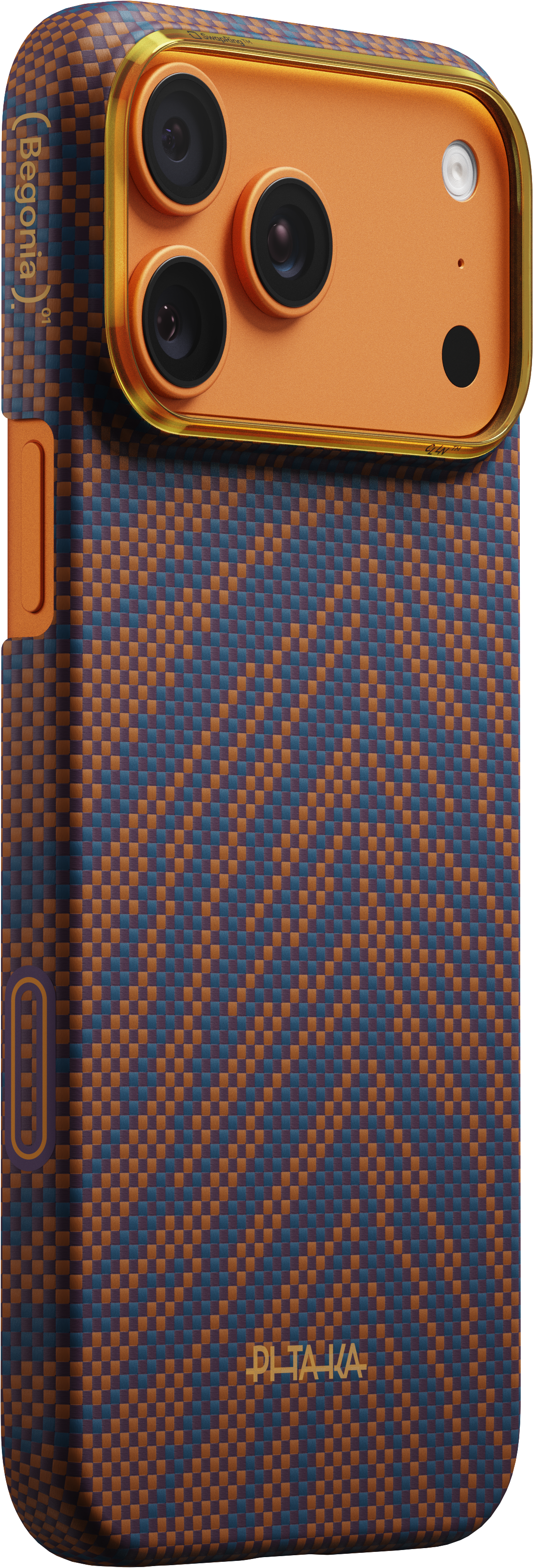 Husă Pitaka Edge Case Breath of Veins, Burning Orange — iPhone 17 Pro Max