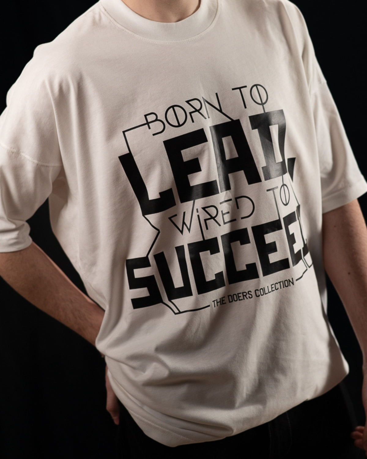 Tricou Premium Bumbac, Imprimeu “Born to Lead, Wired to Succeed”