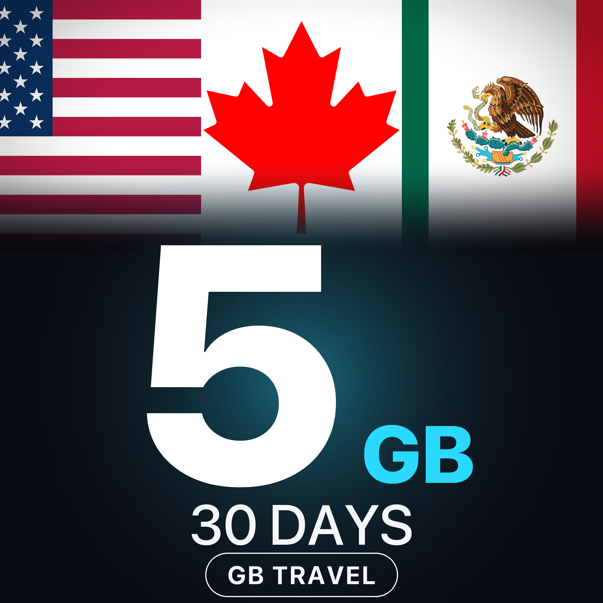 eSIM America de Nord 5 GB, 30 DAYS — GB Travel