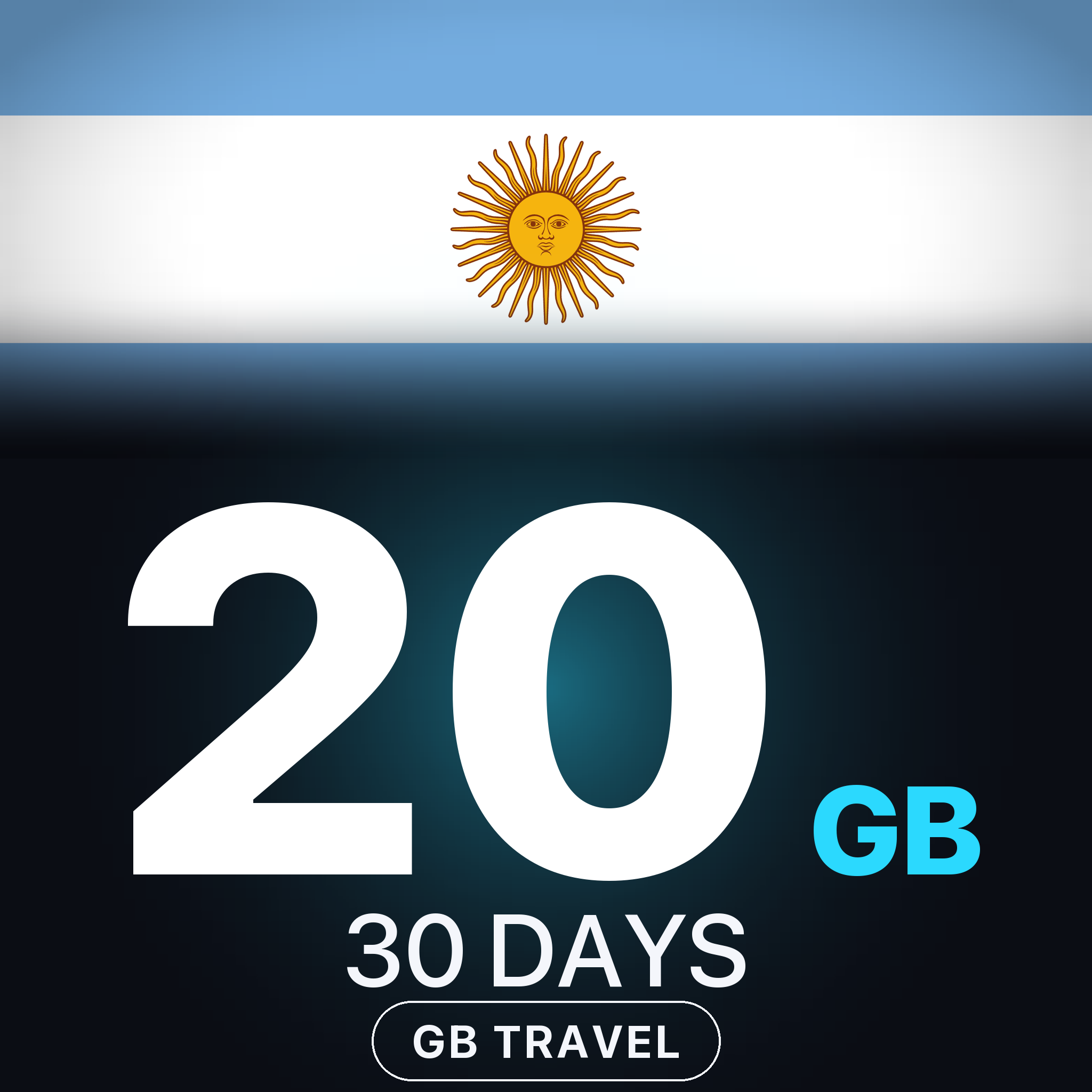 eSIM Argentina 20 GB, 30 DAYS — GB Travel