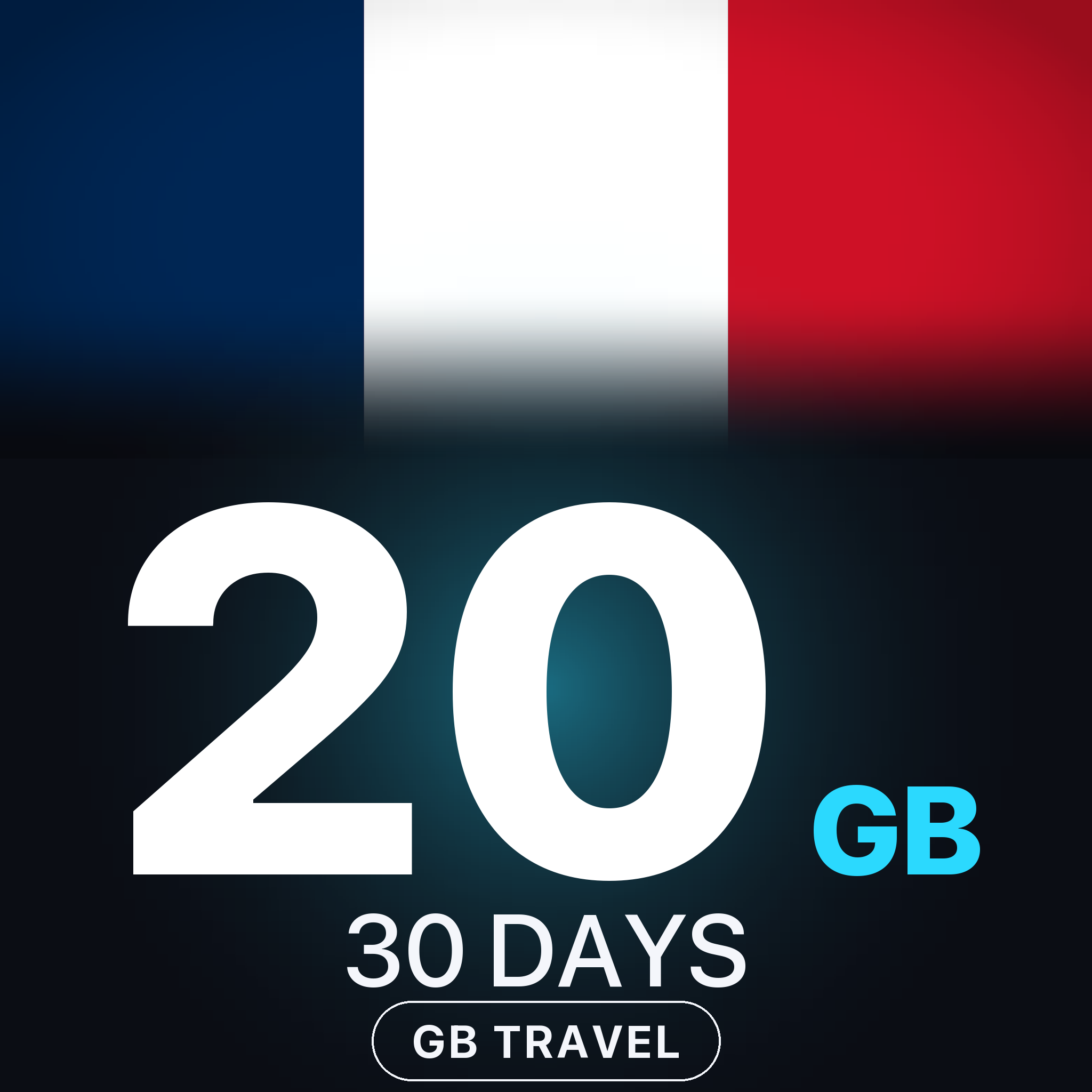 eSIM Franța 20 GB, 30 DAYS — GB Travel
