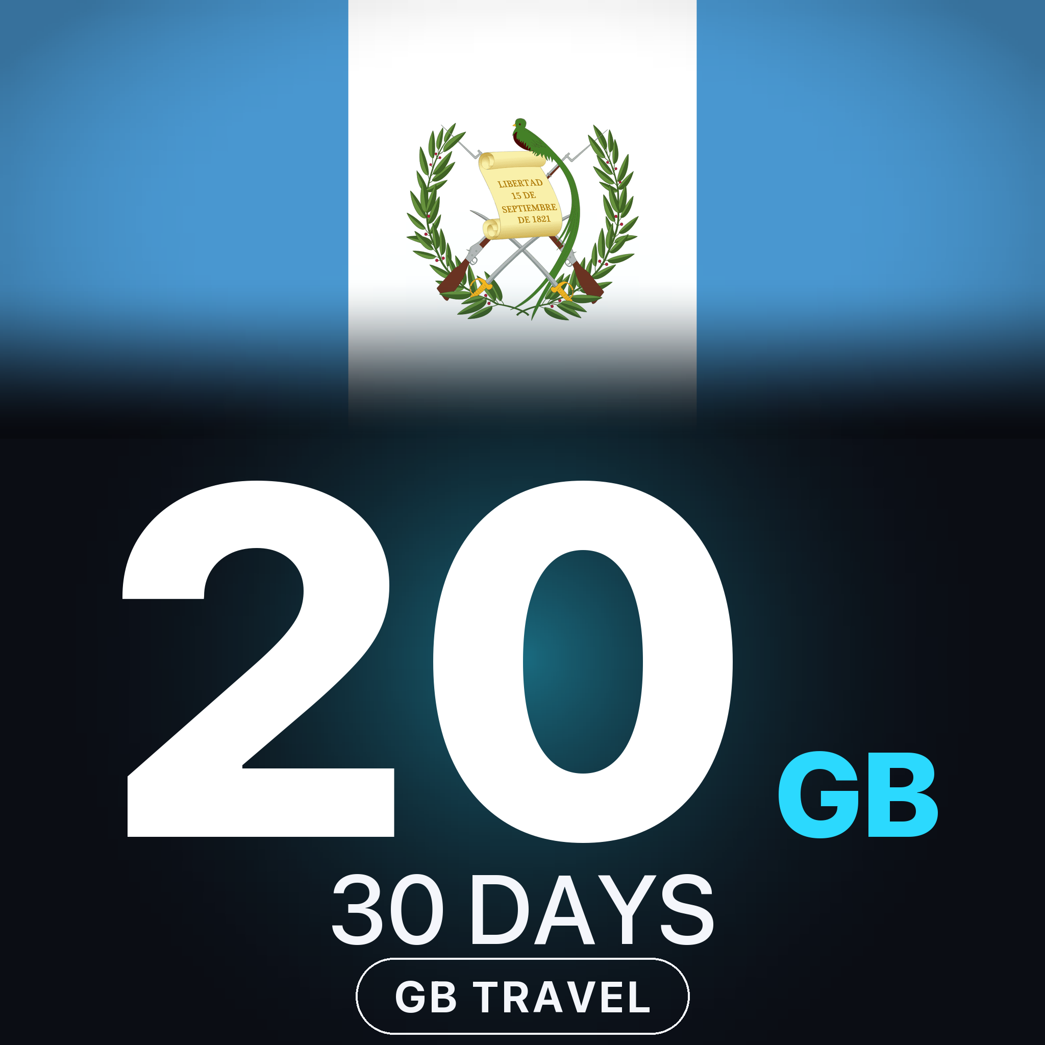eSIM Guatemala 20 GB, 30 DAYS — GB Travel