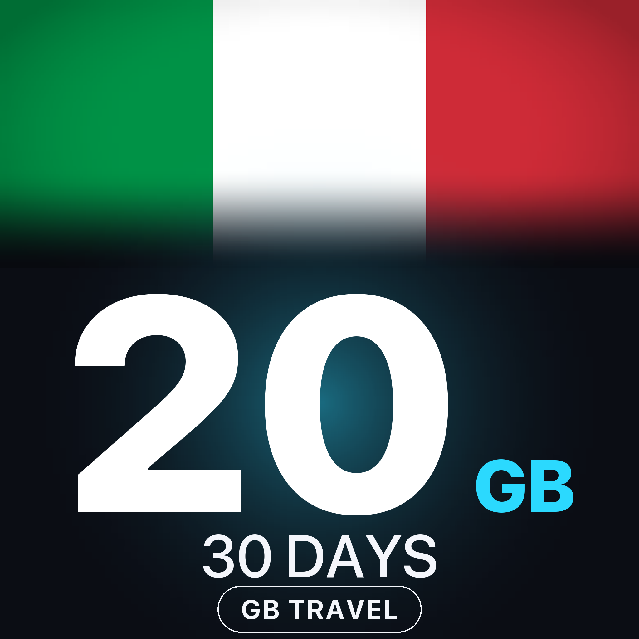 eSIM Italia 20 GB, 30 DAYS — GB Travel