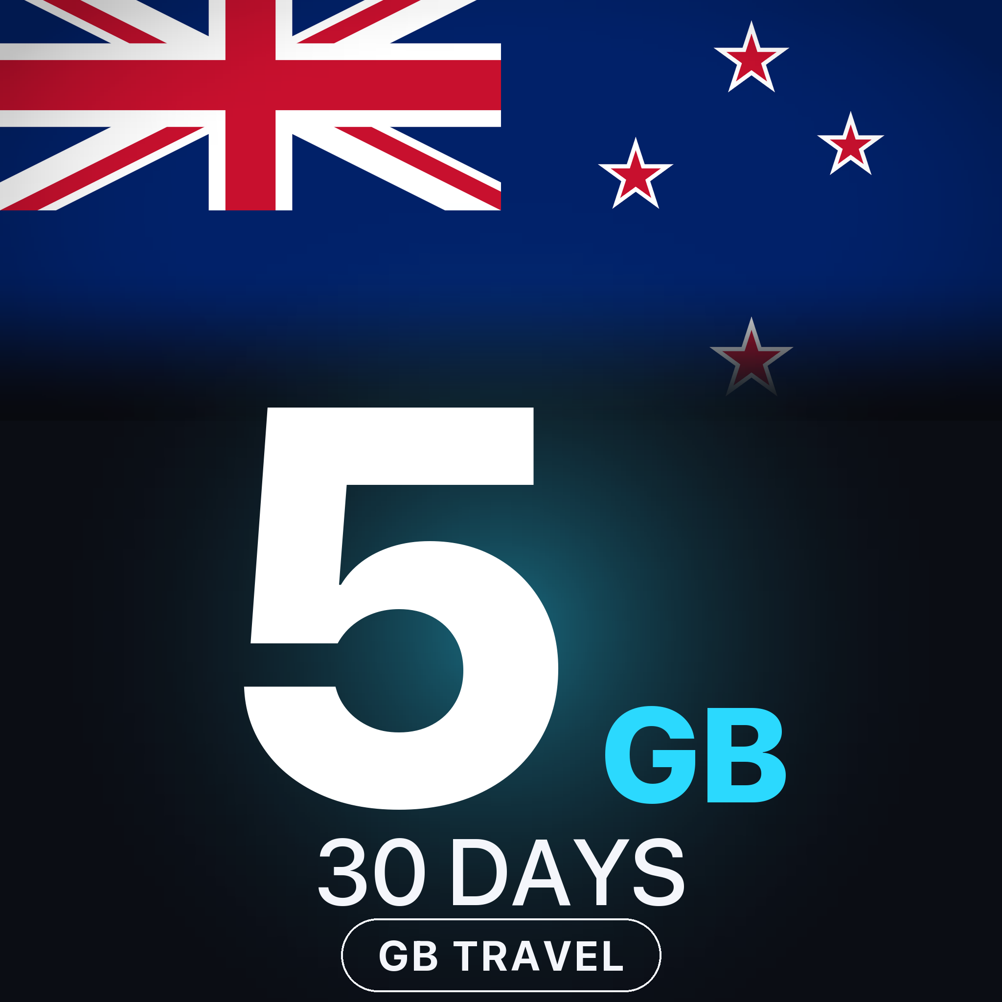 eSIM Noua Zeelandă 5 GB, 30 DAYS — GB Travel