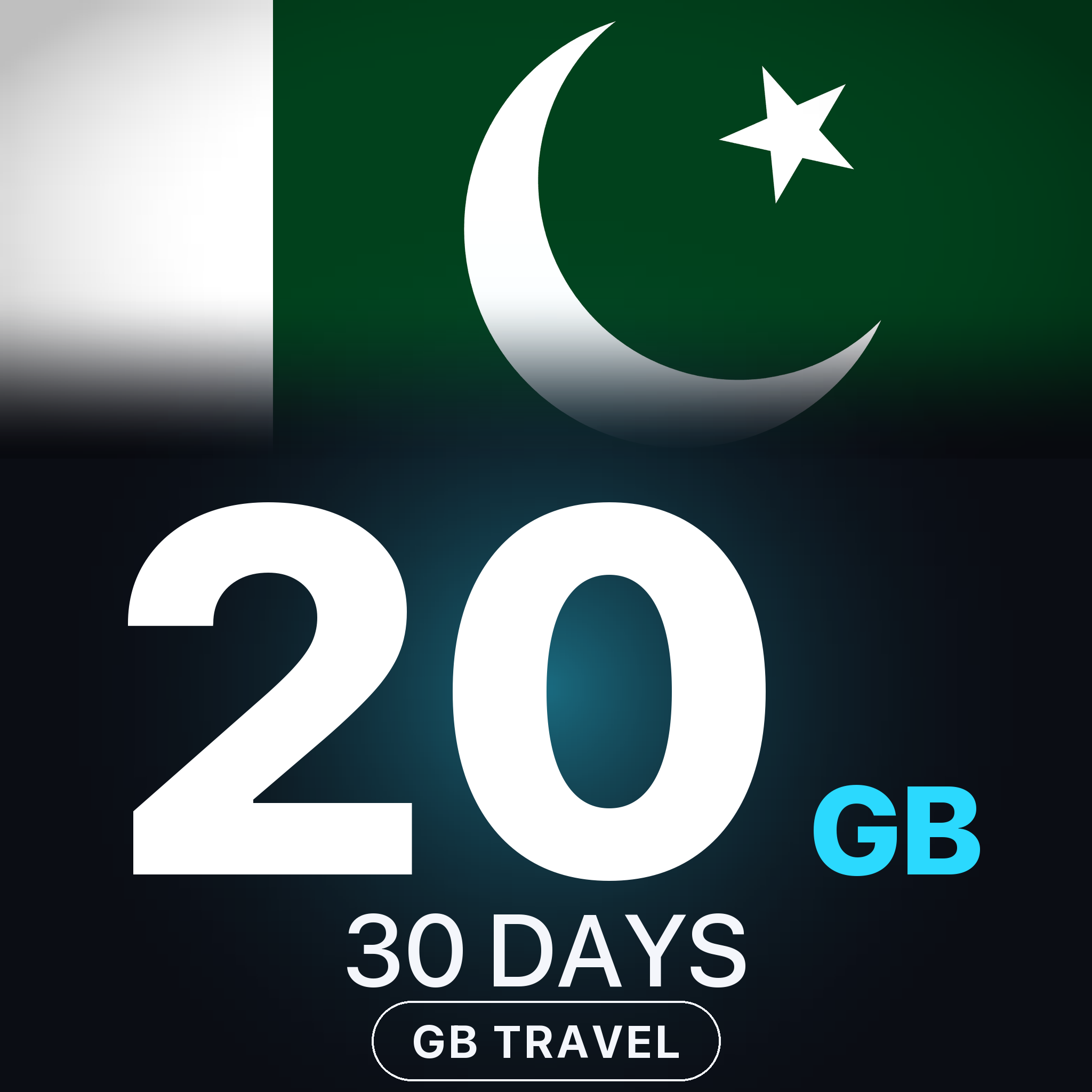 eSIM Pakistan 20 GB, 30 DAYS — GB Travel