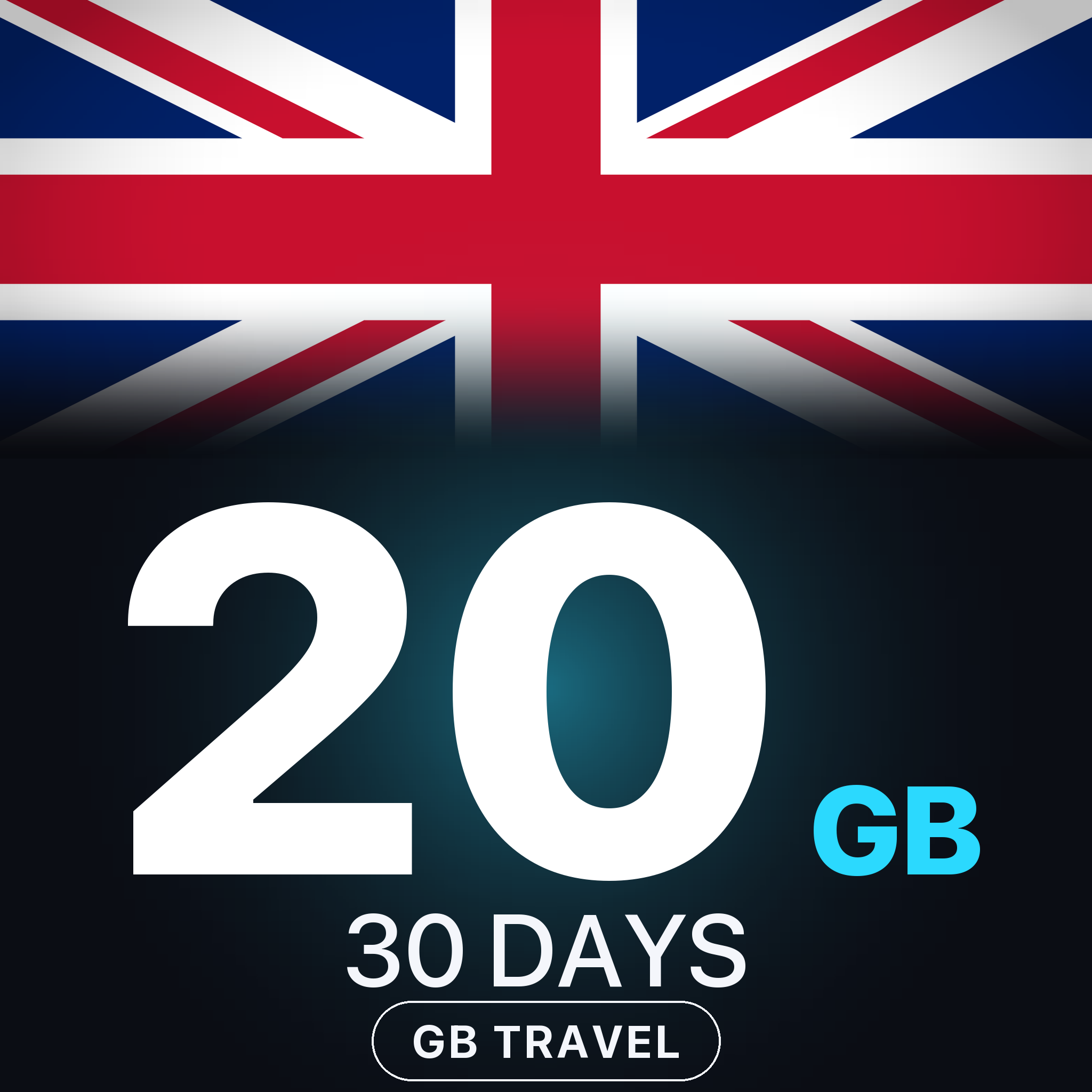 eSIM UK 20 GB, 30 DAYS — GB Travel