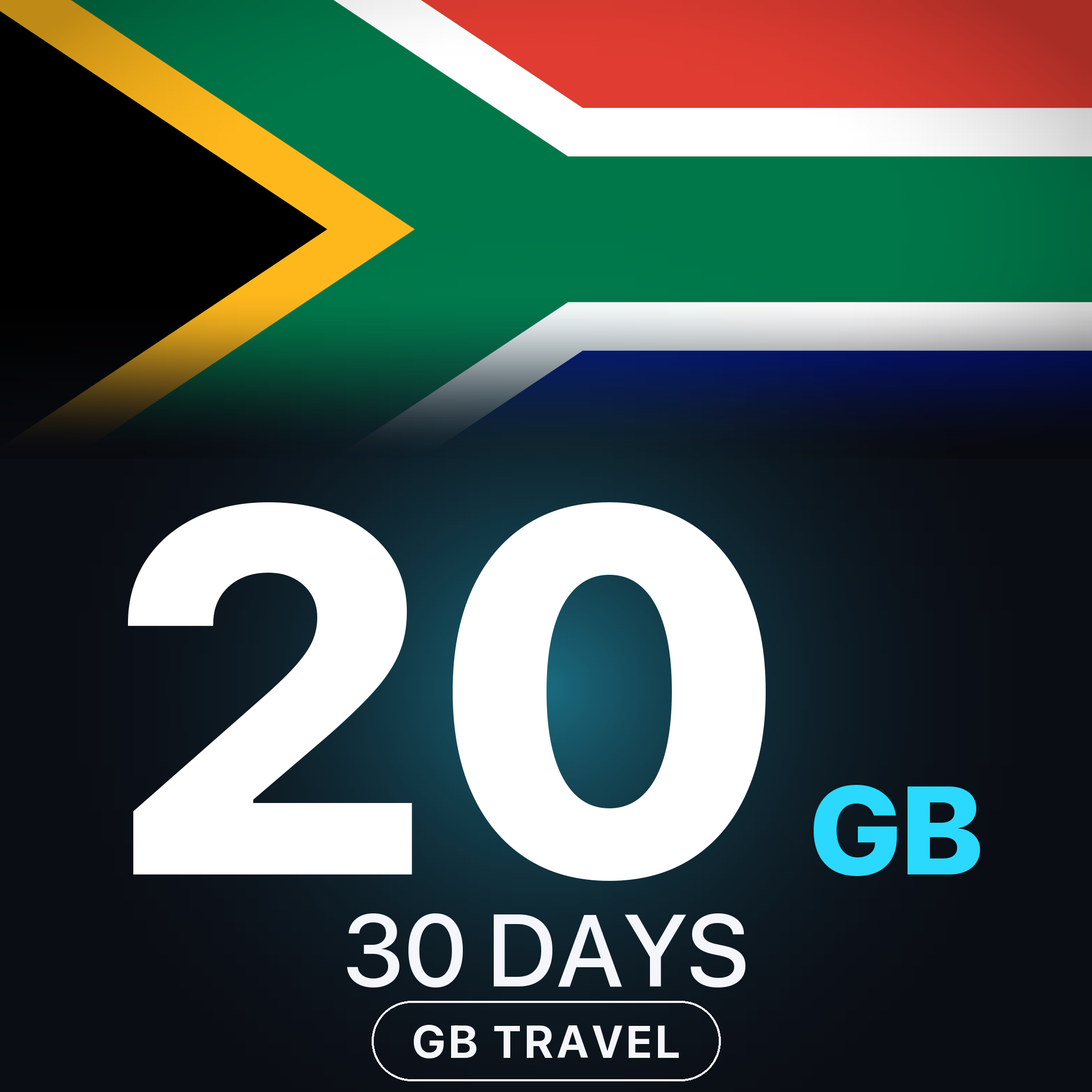 eSIM Africa de Sud 20 GB, 30 DAYS — GB Travel