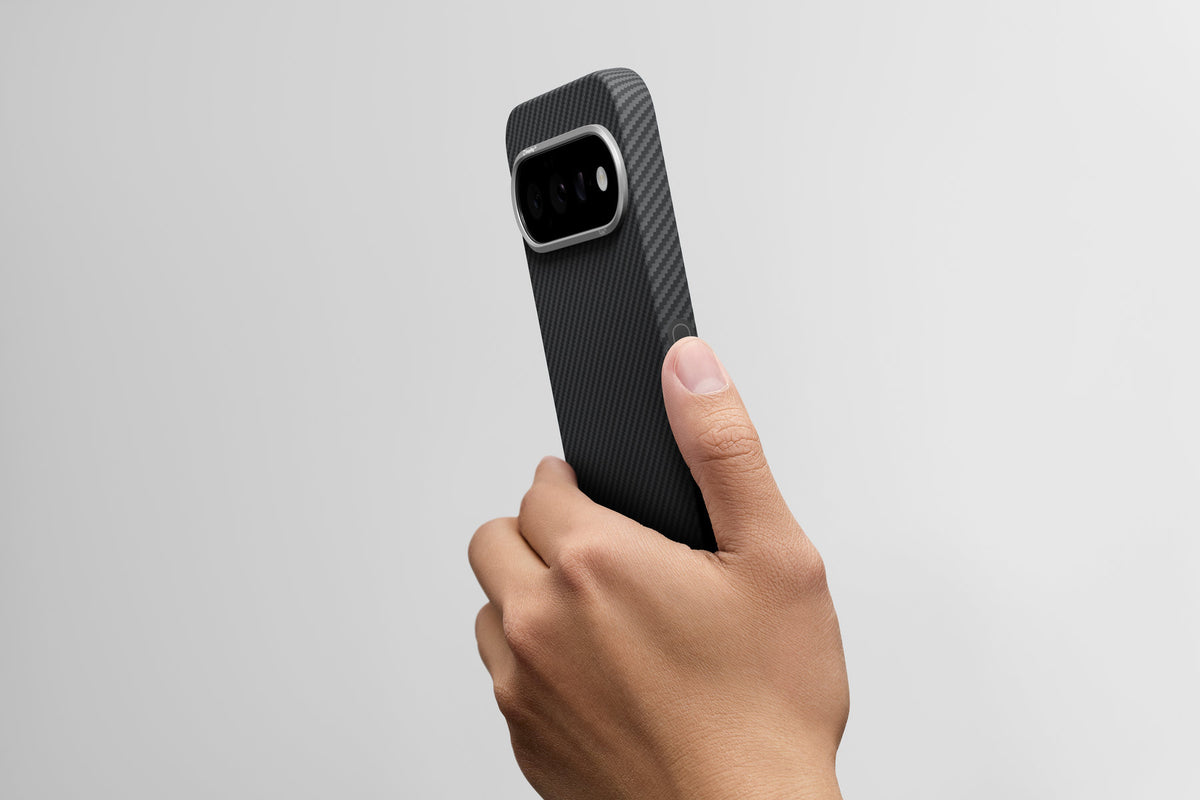 Husă Pitaka Edge Case, Black/Grey Twill — Google Pixel 11