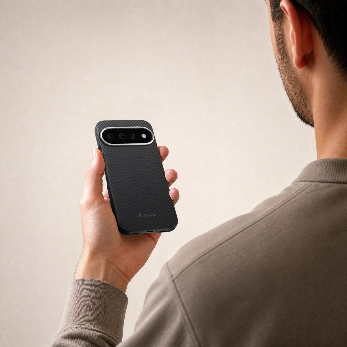 Husă Pitaka Edge Case, Black/Grey Twill — Google Pixel 11