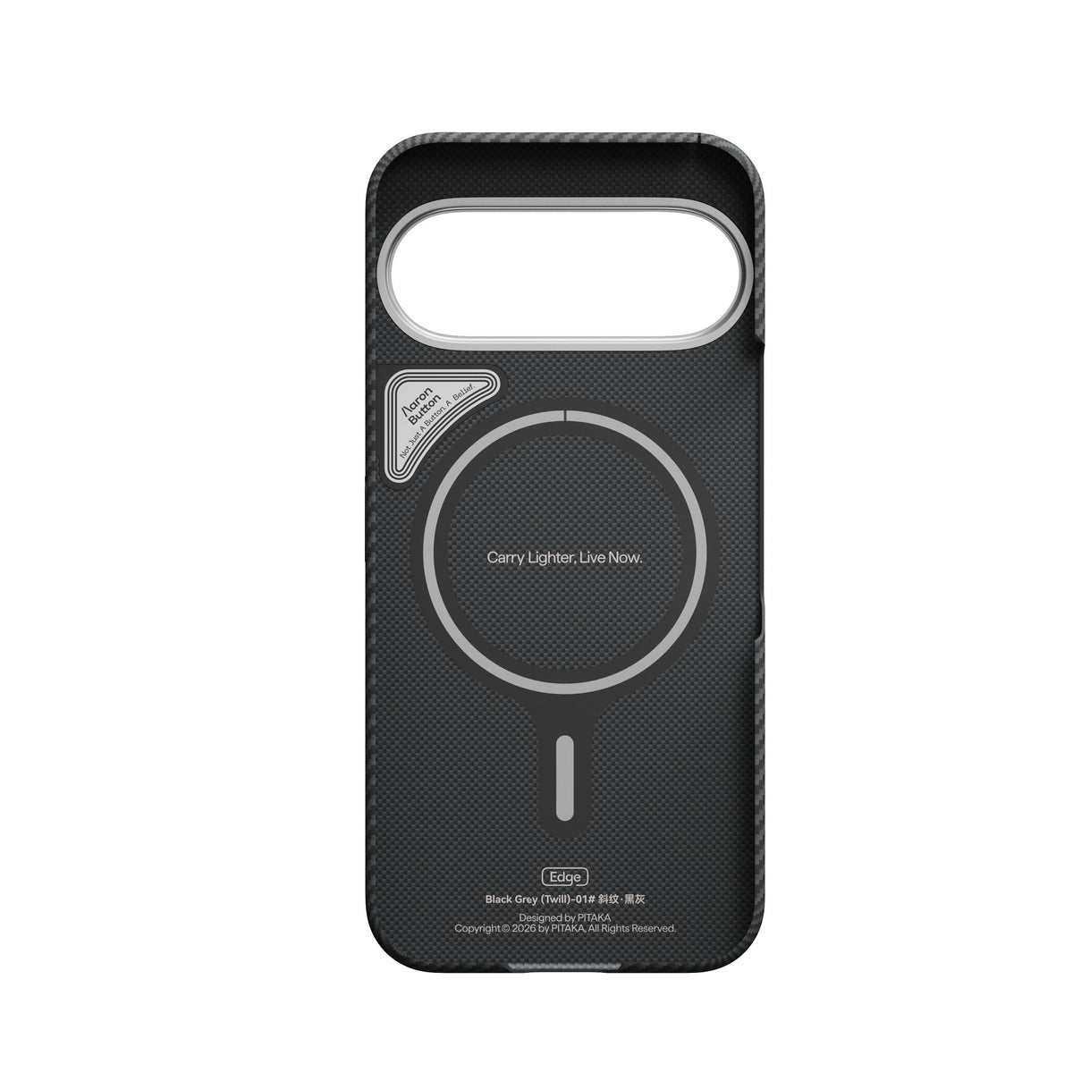 Husă Pitaka Edge Case, Black/Grey(Twill) — Google Pixel 11 Pro