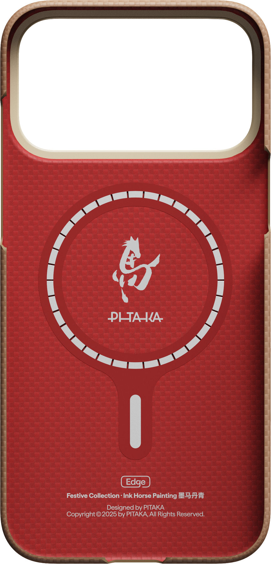 Husă Pitaka Edge Case, Ink Horse Gold & Jade — iPhone 17 Pro Max