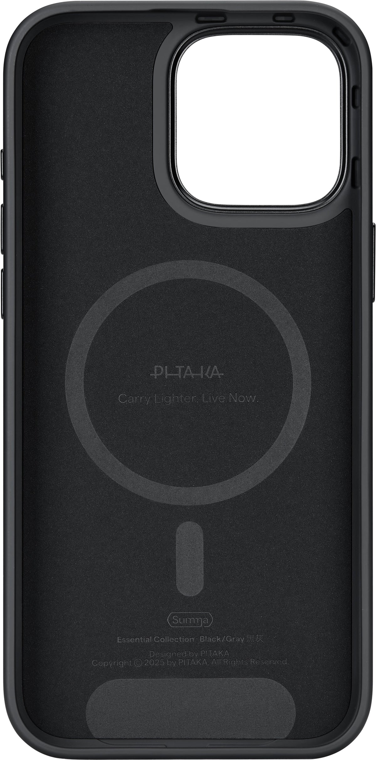 Husă Pitaka Summa, Black/Grey — iPhone 16 Pro Max