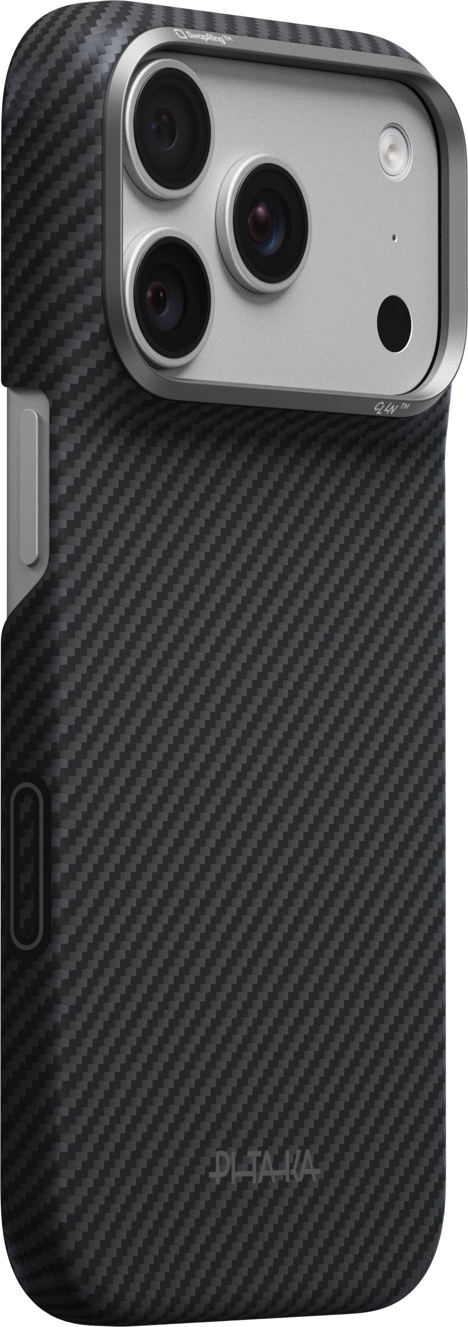 Husă Pitaka Edge Case, Black/Grey Twill — iPhone 18/17 Pro