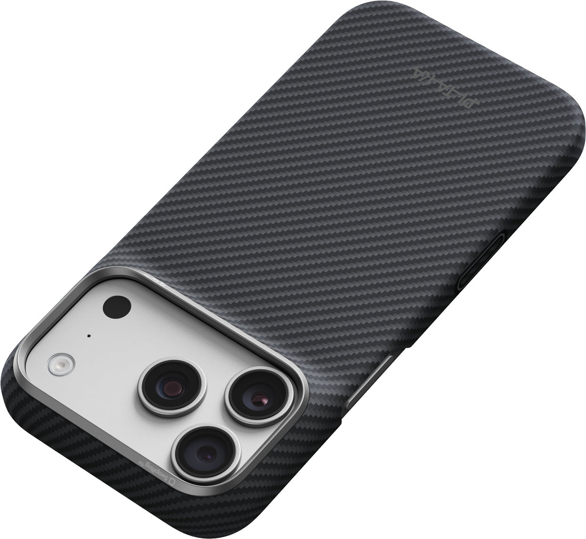 Husă Pitaka Edge Case, Black/Grey Twill — iPhone 18/17 Pro