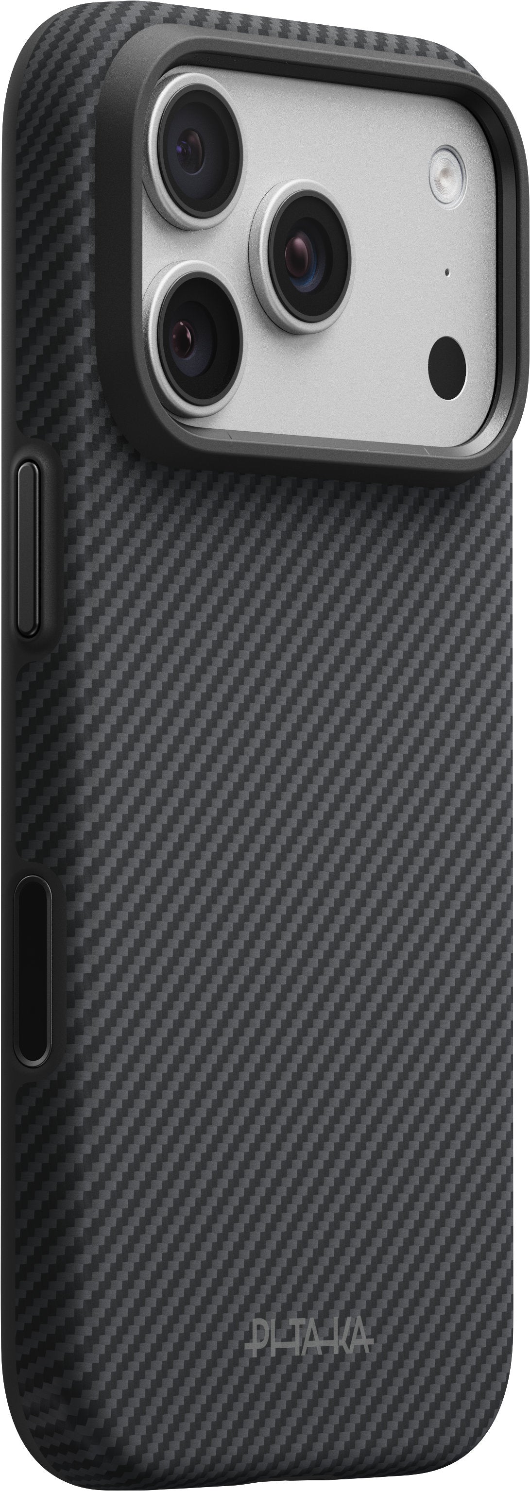 Husă Pitaka Summa, Black/Grey Twill — iPhone 18/17 Pro