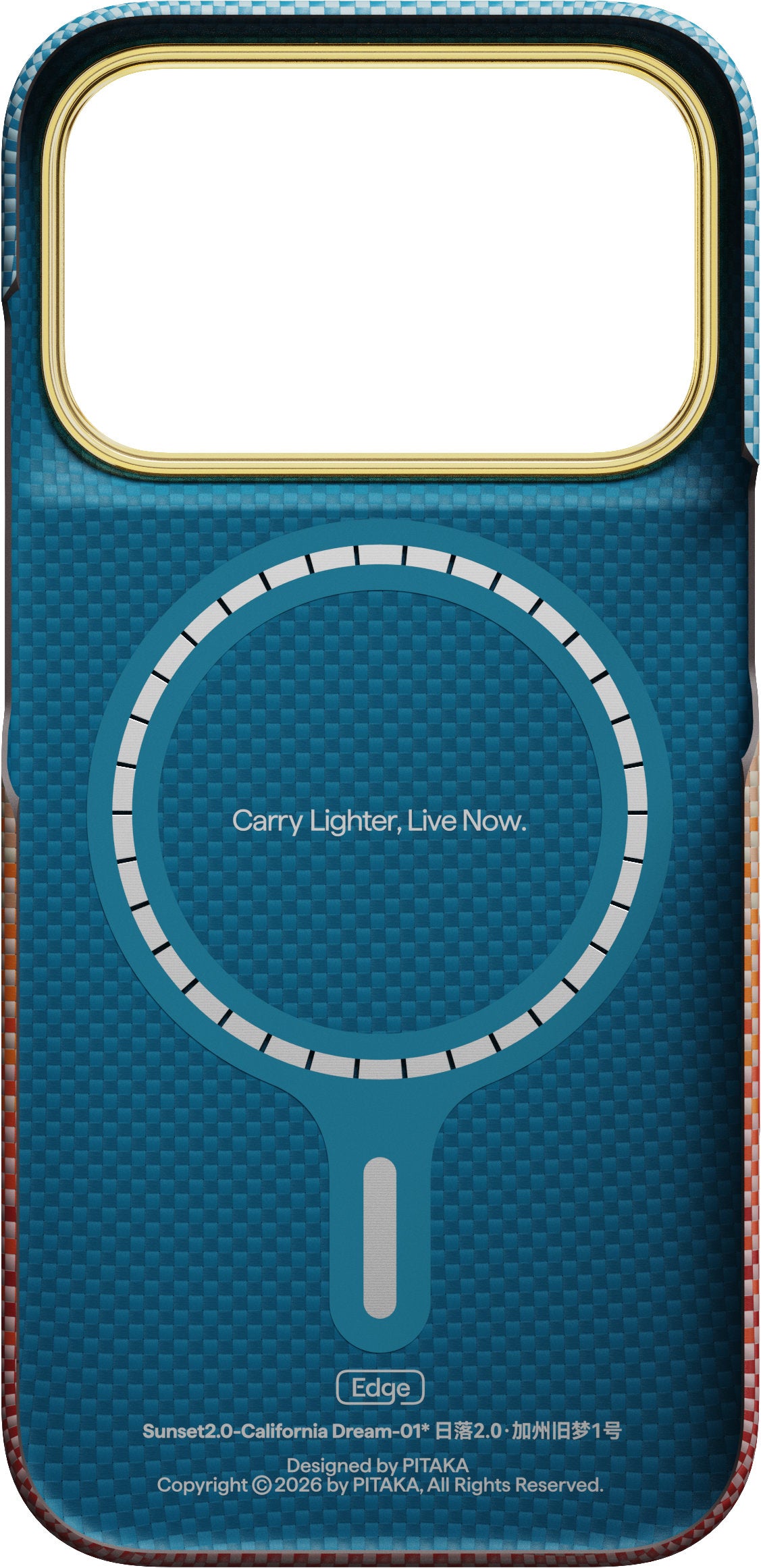 Husă Pitaka Edge Case, California Dream Sunset 2.0 — iPhone 18/17 Pro