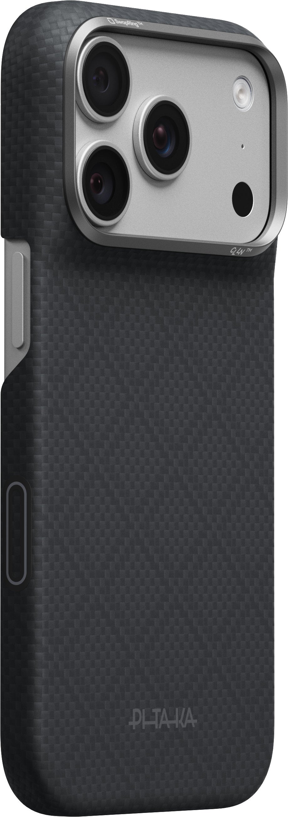 Husă Pitaka Edge Case, Argyle Basalt Black — iPhone 18/17 Pro