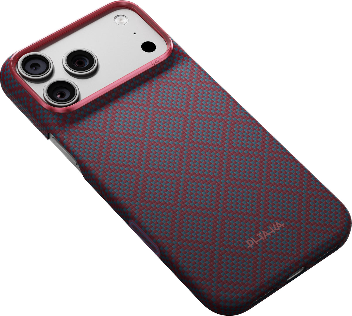 Husă Pitaka Edge Case, Argyle Blue's Red — iPhone 18/17 Pro Max
