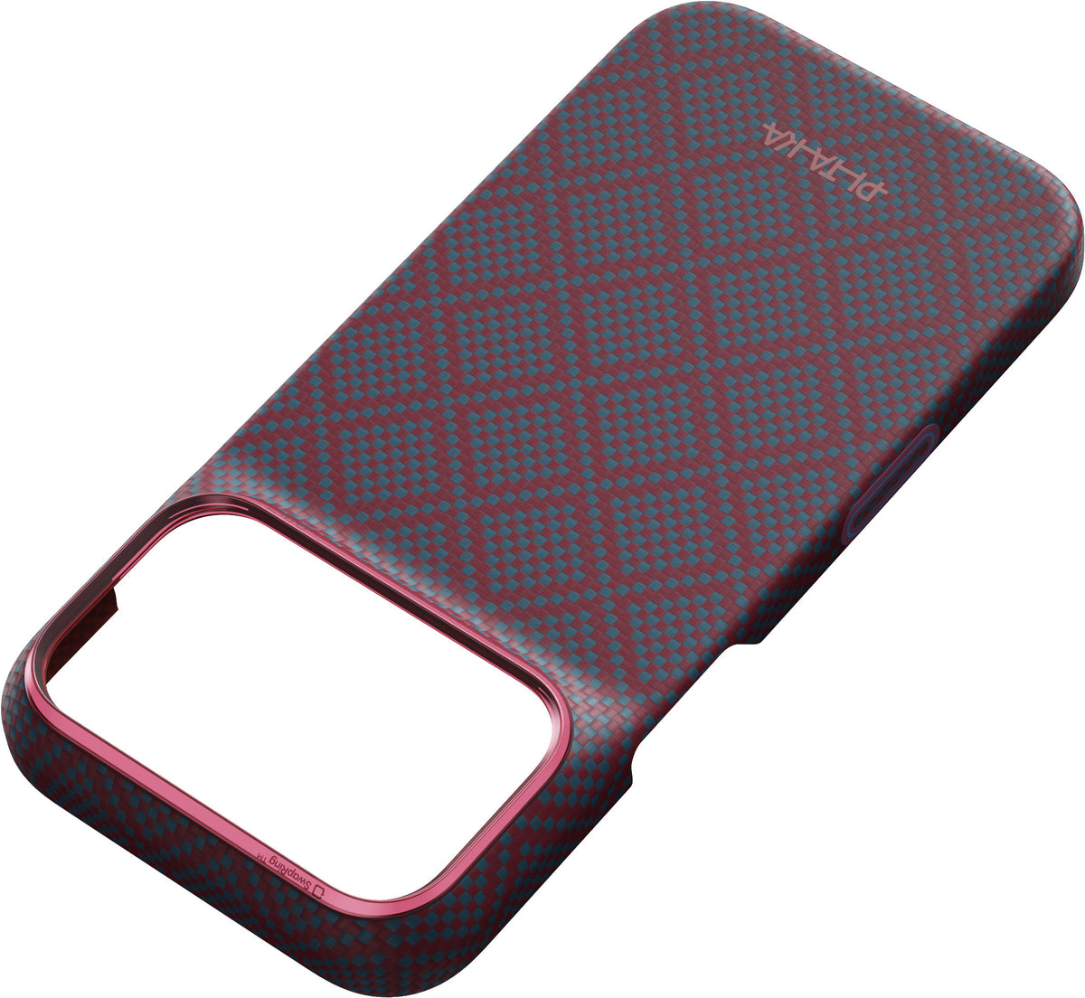 Husă Pitaka Edge Case, Argyle Blue's Red — iPhone 18/17 Pro