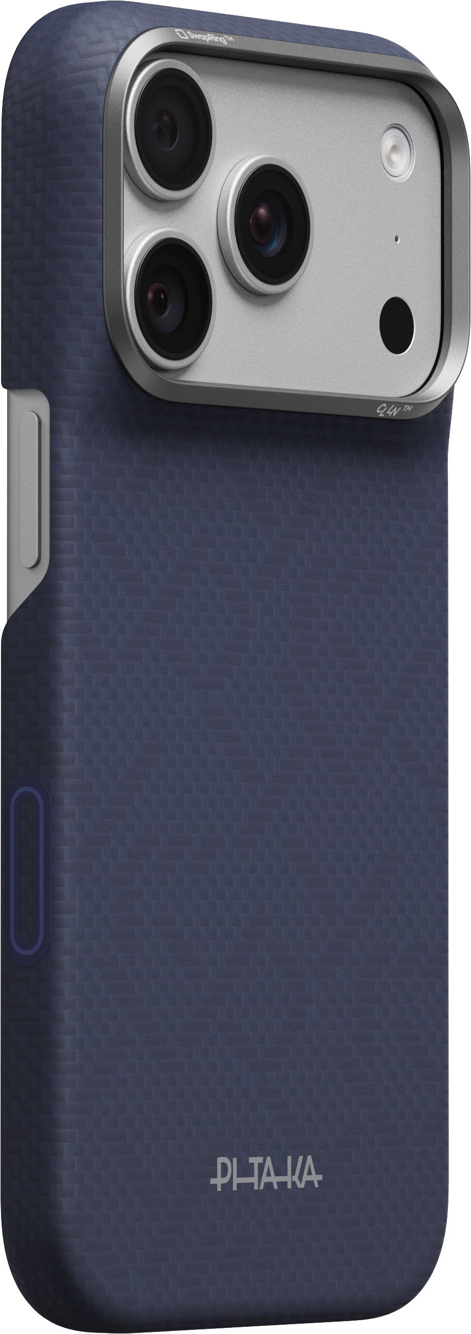 Husă Pitaka Edge Case, PTK Weaving Sapphire Blue — iPhone 18/17 Pro