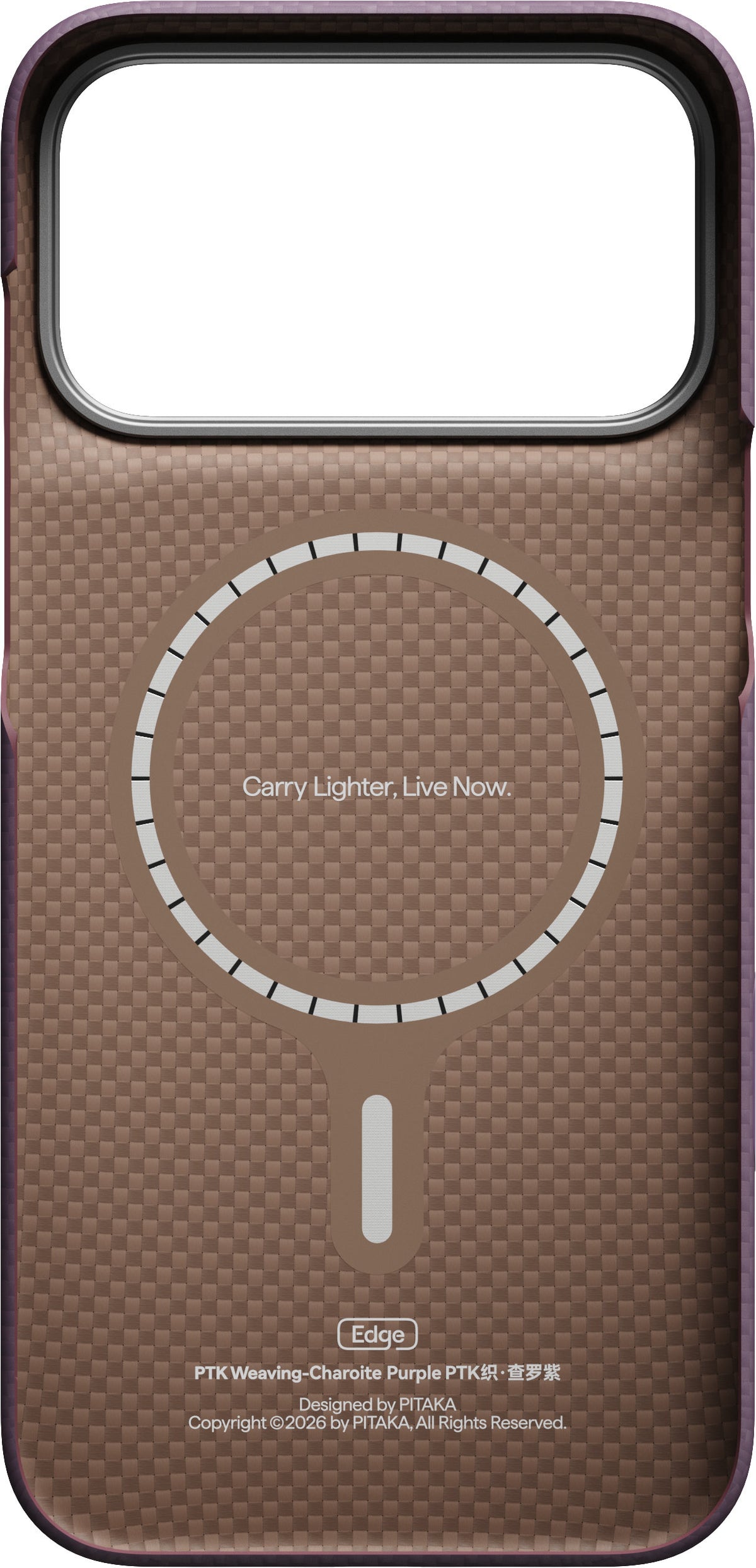 Husă Pitaka Edge Case, PTK Weaving Charoite Purple — iPhone 18/17 Pro Max