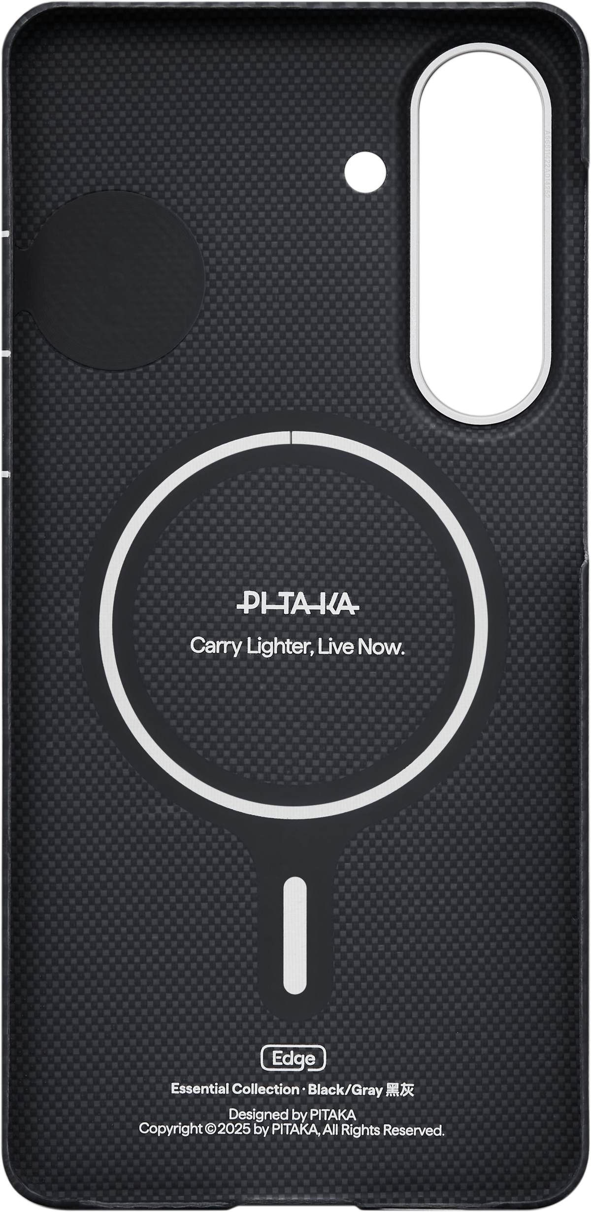 Husă Pitaka Edge Case, Black/Grey Twill (Aaron Button) — Samsung Galaxy S26+