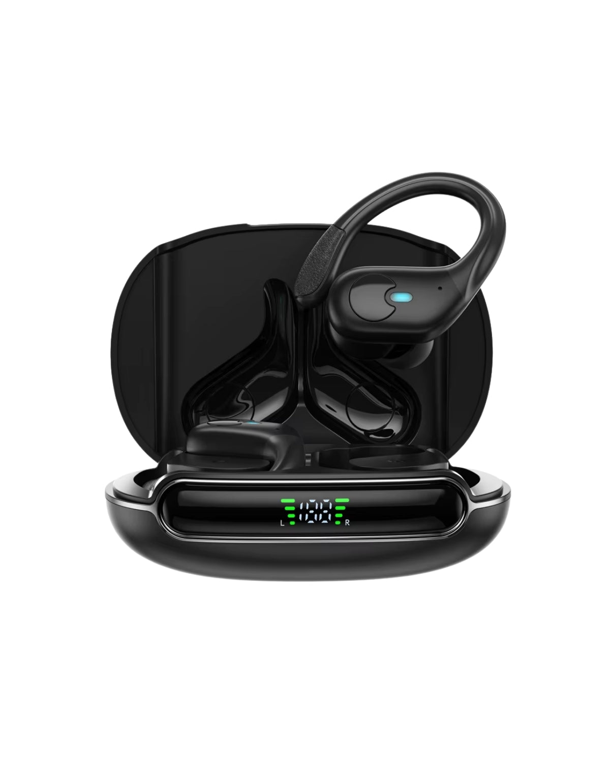 Acele "Doape de urechi" - Căști Wireless Sport, Bluetooth 5.4, Afișaj Digital LED, Autonomie 45 ore