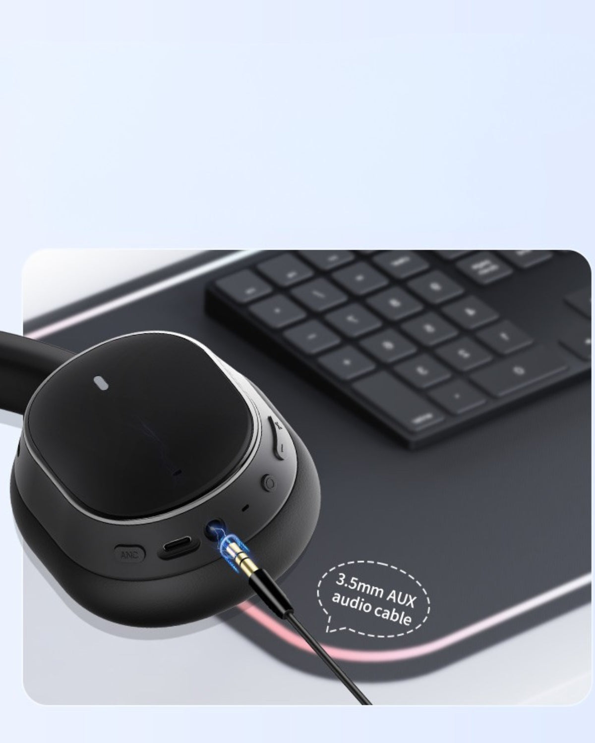 Niște "Doape pe Urechi" - Căști Wireless, Over-Ear, Bluetooth 6.0, 50 Ore Autonomie