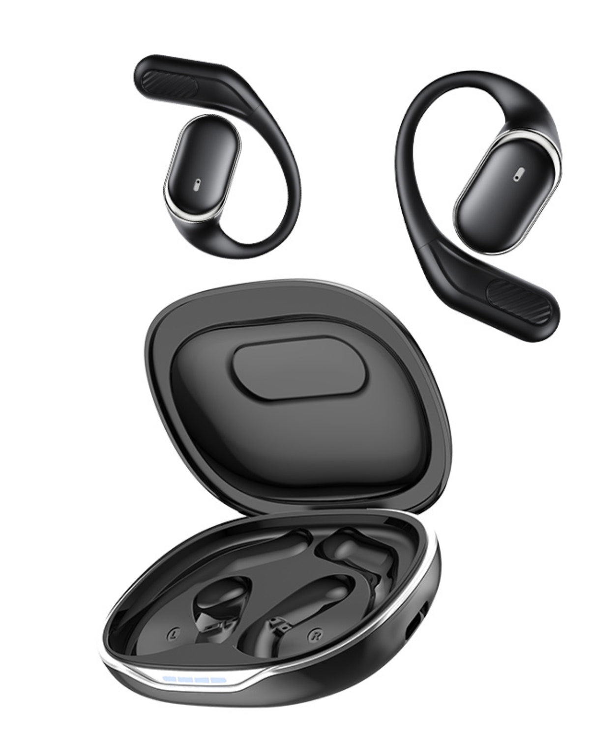 Doar "Doape de urechi" - Căști Wireless Open-Ear, Bluetooth 5.4, Autonomie 11 ore, USB-C