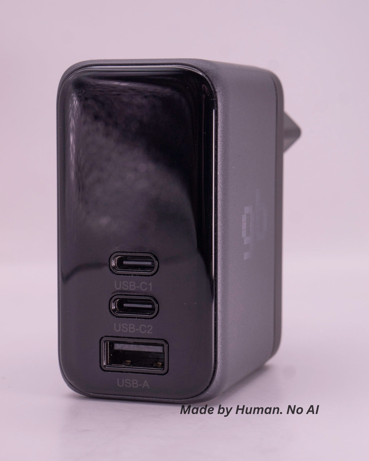 GB 65W GaN Charger, 2x USB-C, 1 x USB-A, LED Display, Touch, Power Delivery + PPS - Laptop, Phone